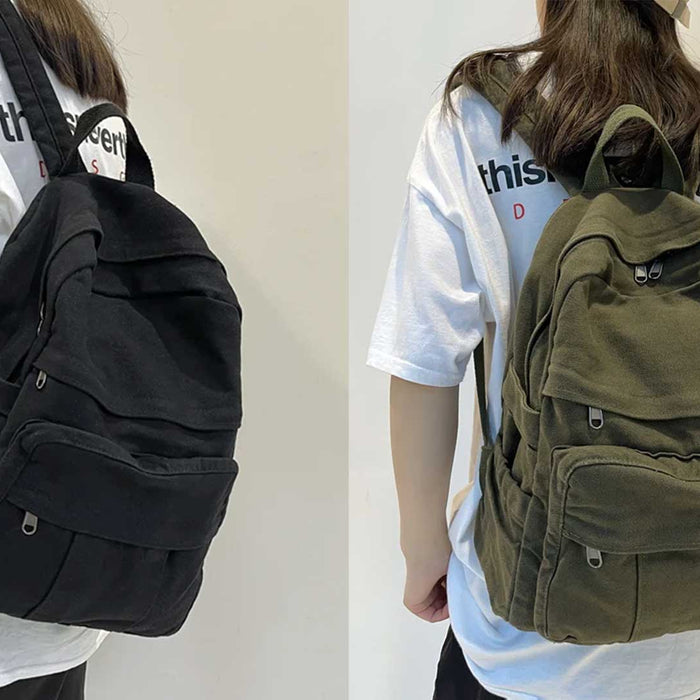 Pesann Front Pocket Canvas Backpack