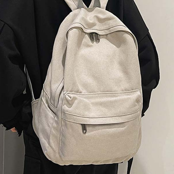 Basic Canvas School Backpack