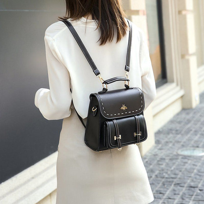 Soft Faux Leather Mini Backpack Purse