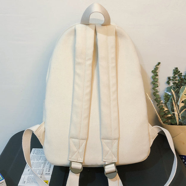 Simple Basic Canvas School Backpack