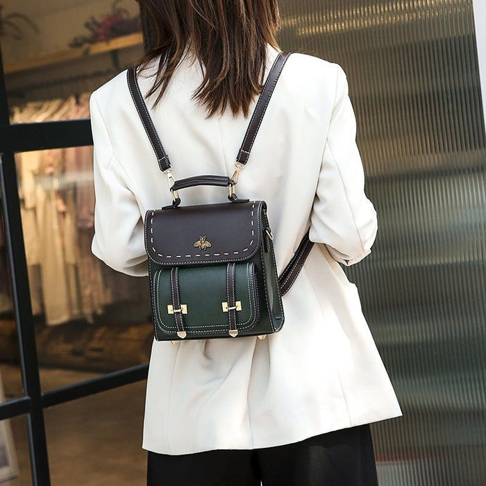 Soft Faux Leather Mini Backpack Purse