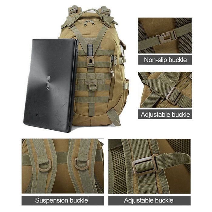 Military Style MOLLE Tactical Backpack Rucksack