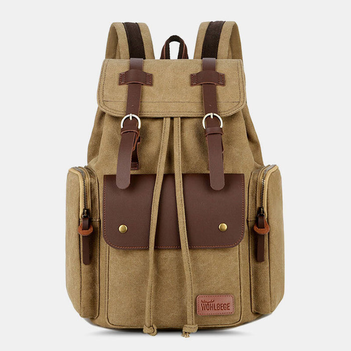 Vintage Large Travel Laptop Canvas Backpack