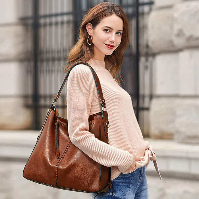 The Hobo Bag - Vintage Soft Faux Leather Hand Bag