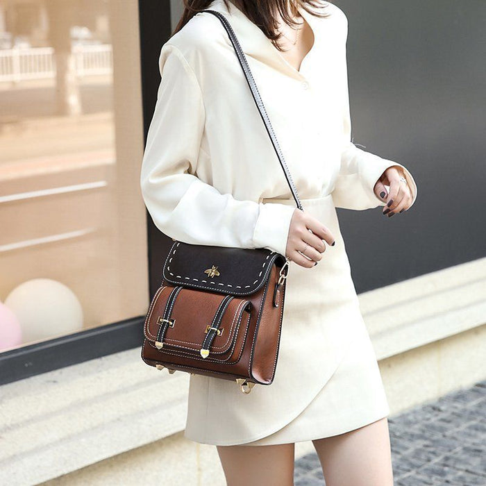 Soft Faux Leather Mini Backpack Purse