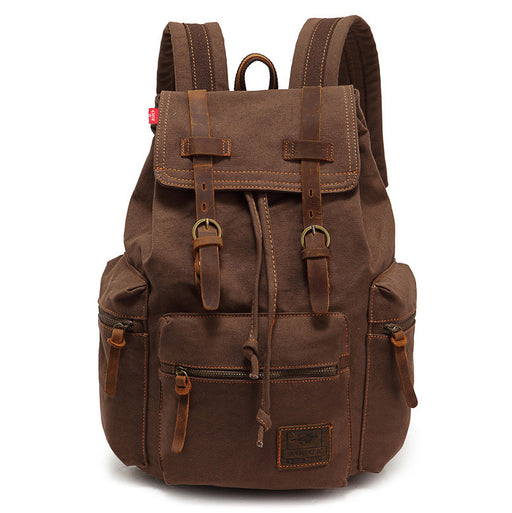 High Capacity Vintage Canvas Laptop Backpack