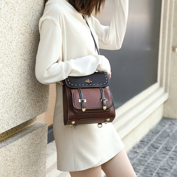 Soft Faux Leather Mini Backpack Purse