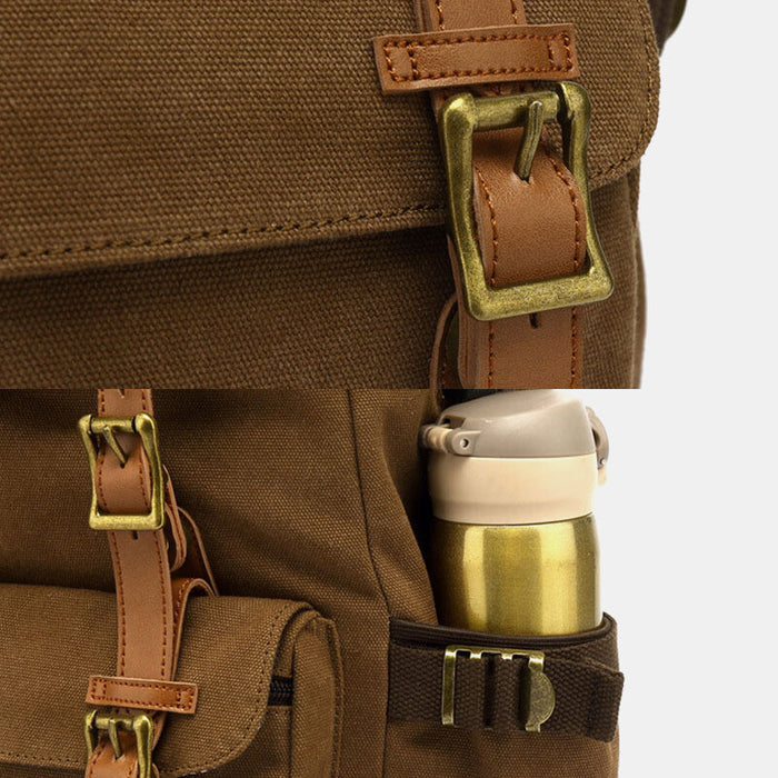 High Capacity Travel Laptop Canvas Backpack