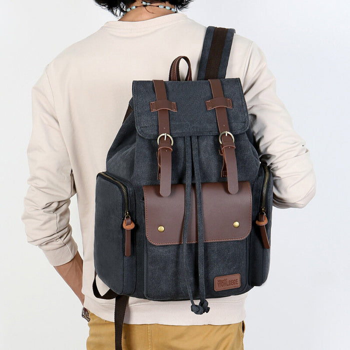 Vintage Large Travel Laptop Canvas Backpack