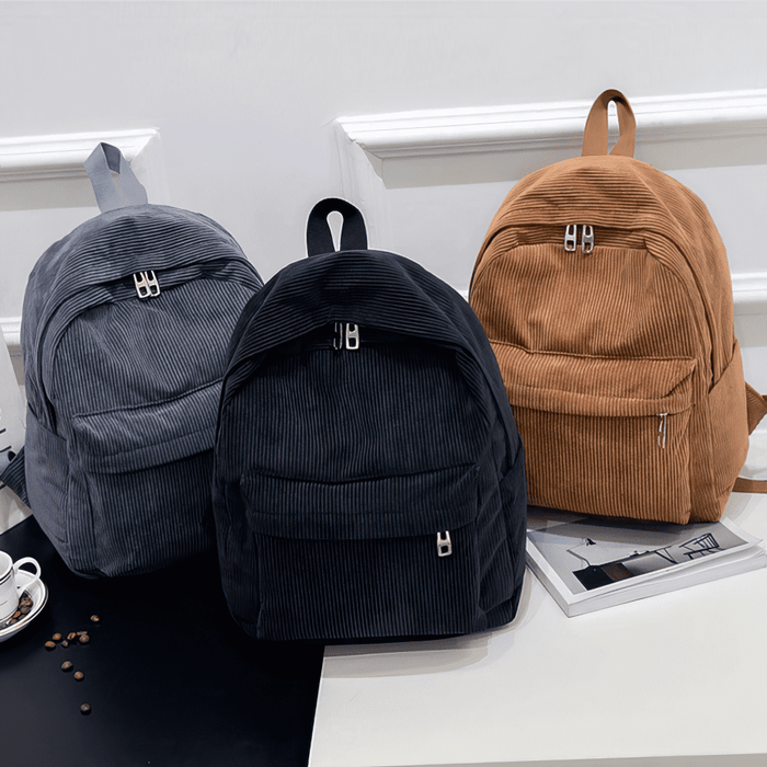 Vintage Corduroy Mini School Backpack