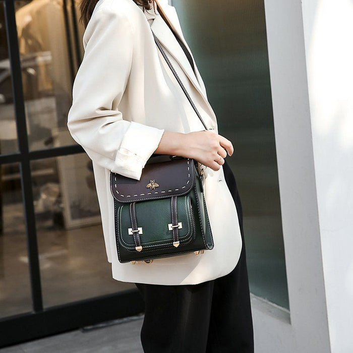Soft Faux Leather Mini Backpack Purse