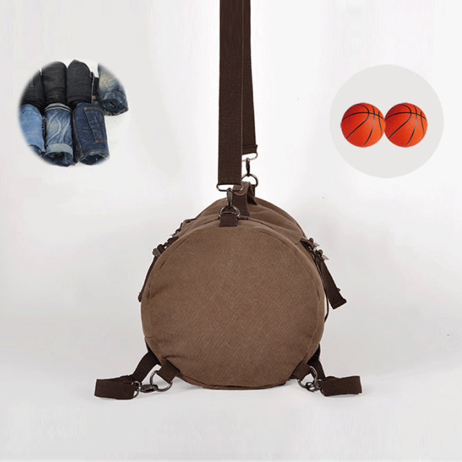 Large Canvas Convertible Duffle Bag Backpack