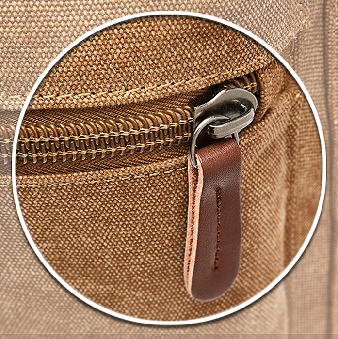 Vintage Large Canvas School Backpack