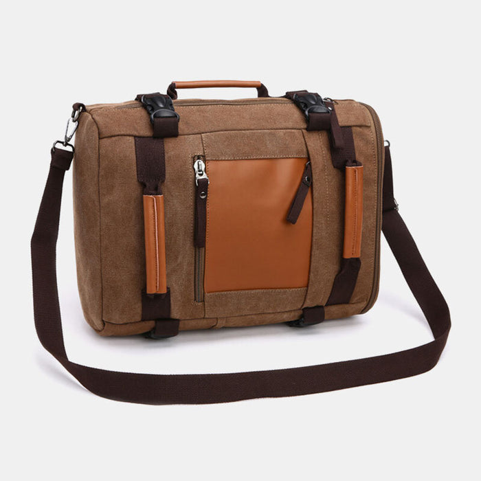Large Canvas Travel Backpack Vintage Duffle Bag