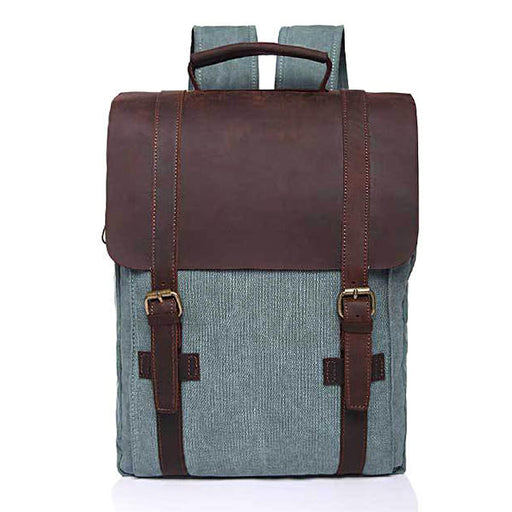 Vintage Canvas Leather Satchel Backpack Bookbag