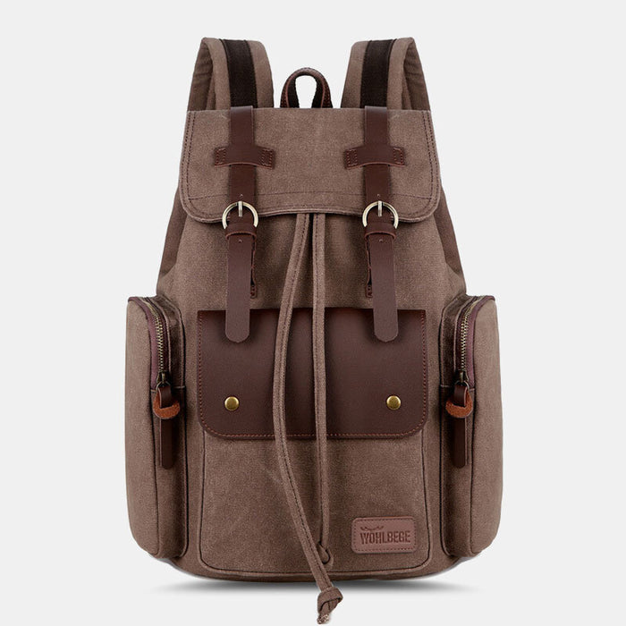 Vintage Large Travel Laptop Canvas Backpack