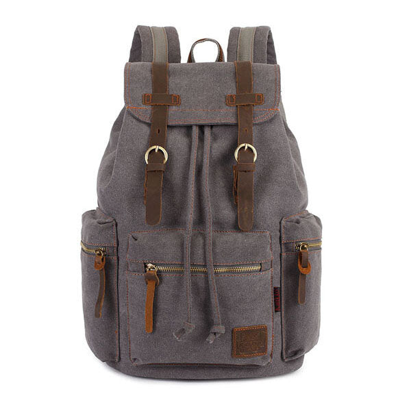 Large Vintage Canvas Travel Backpack Rucksack