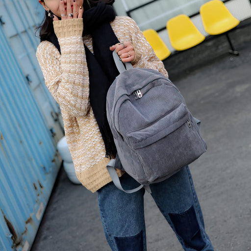 Vintage Corduroy Mini School Backpack