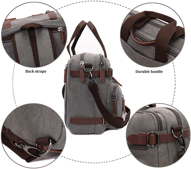 Convertible Laptop Backpack Briefcase Shouder Bag