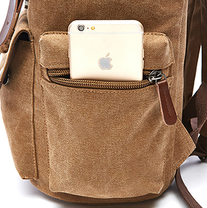 Vintage Large Canvas School Backpack