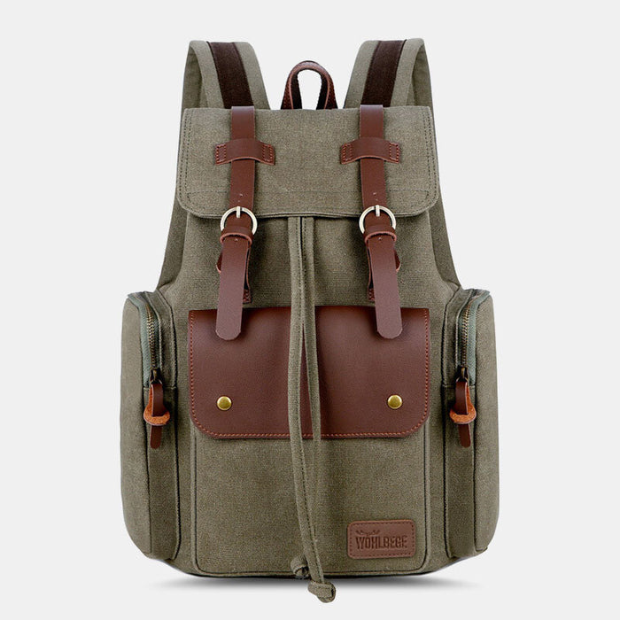 Vintage Large Travel Laptop Canvas Backpack