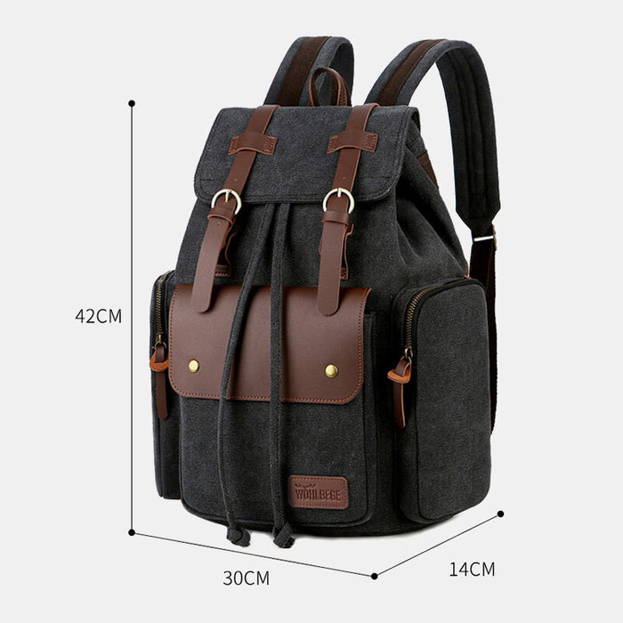 Vintage Large Travel Laptop Canvas Backpack