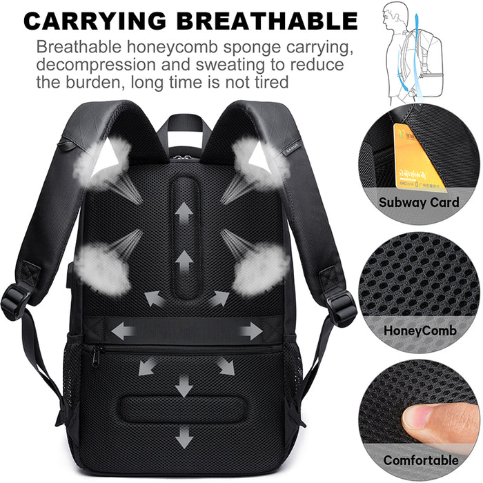 Waterproof Business Laptop Backpack Multifunctional Work Computer Bag