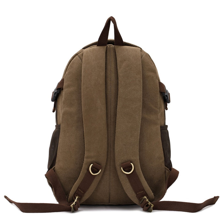 Men's Vintage Canvas Laptop Backpack Large Travel Bag