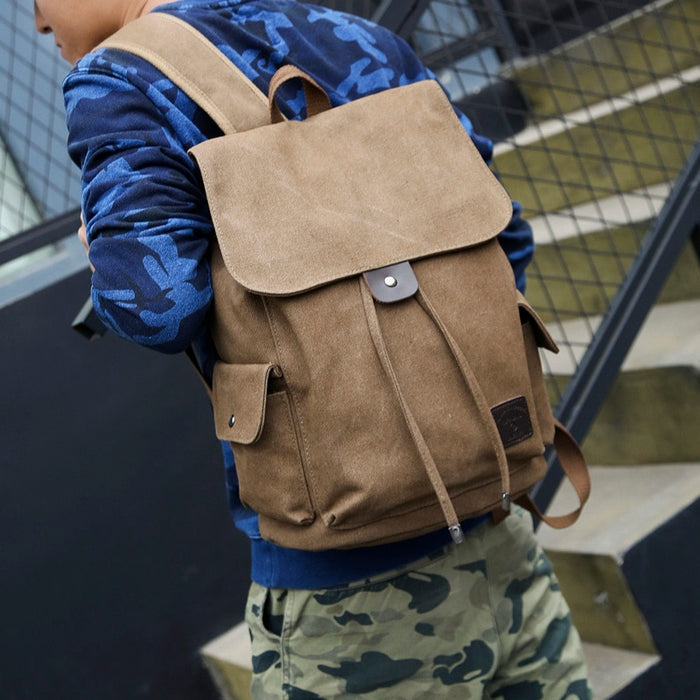 Vintage Canvas Travel Laptop Backpack