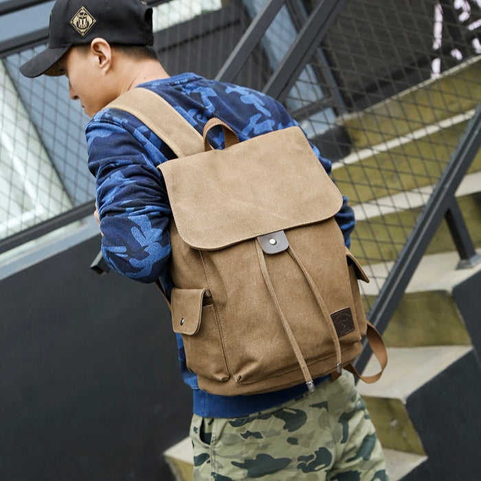 Vintage Canvas Travel Laptop Backpack