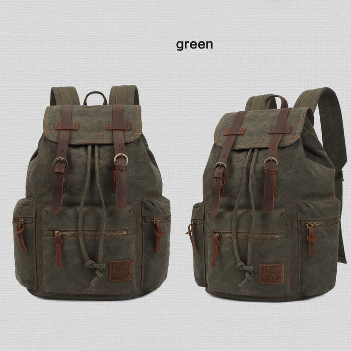 Vintage Canvas Travel Backpack for Men and Women