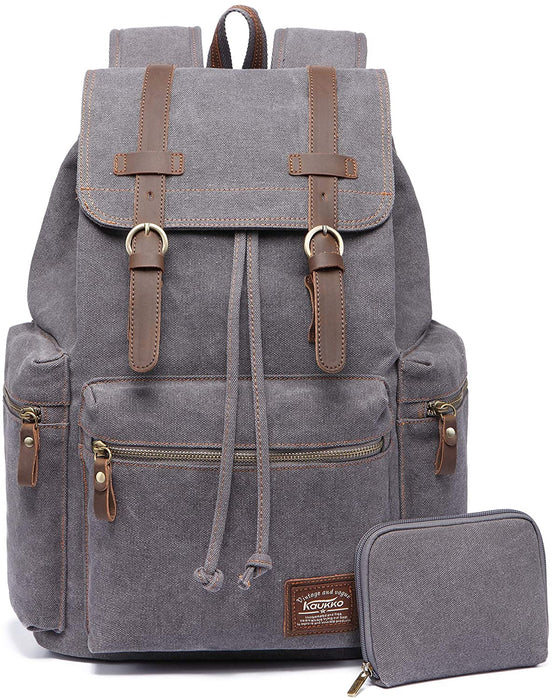 Vintage Canvas Travel Backpack for Men and Women