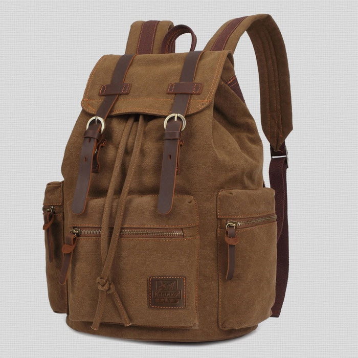 Vintage Canvas Travel Backpack for Men and Women