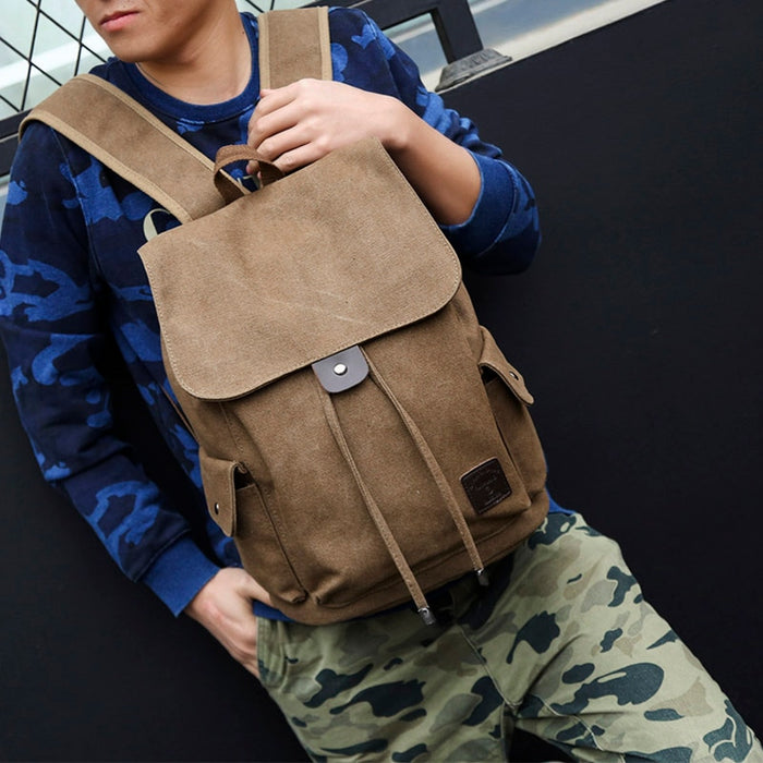 Vintage Canvas Travel Laptop Backpack