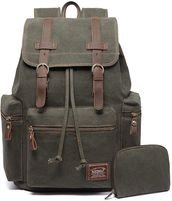 Vintage Canvas Travel Backpack for Men and Women