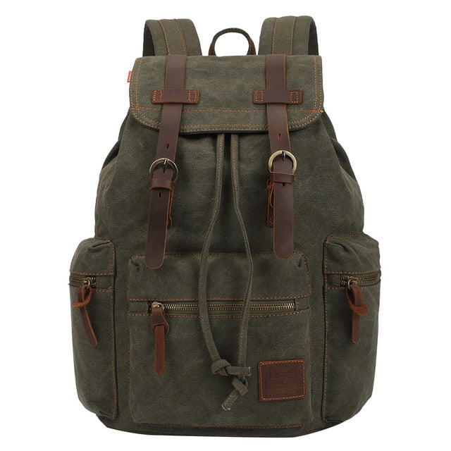 Vintage Canvas Travel Backpack for Men and Women