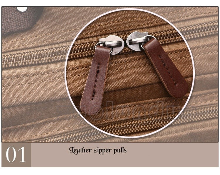 Vintage Style Canvas Travel Laptop Backpack