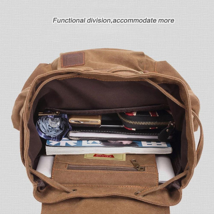 Vintage Canvas Travel Backpack for Men and Women