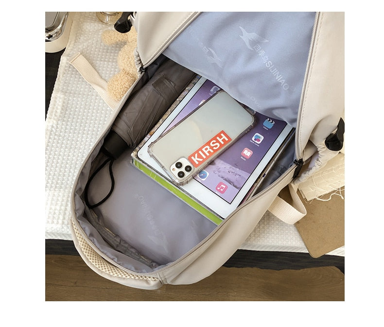Waterproof Nylon Student School Backpack