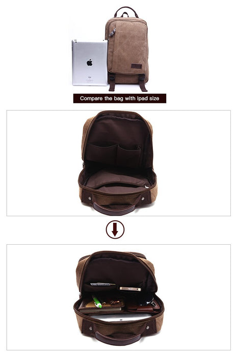 Small Vintage Canvas Sling Backpack