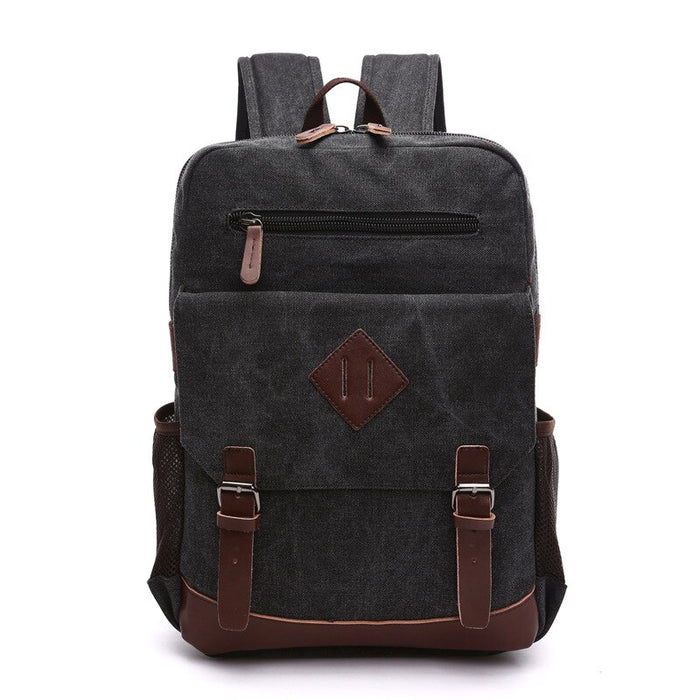 Vintage Canvas Laptop Backpack for Men - School & Travel Bookpack 15.6 Inches