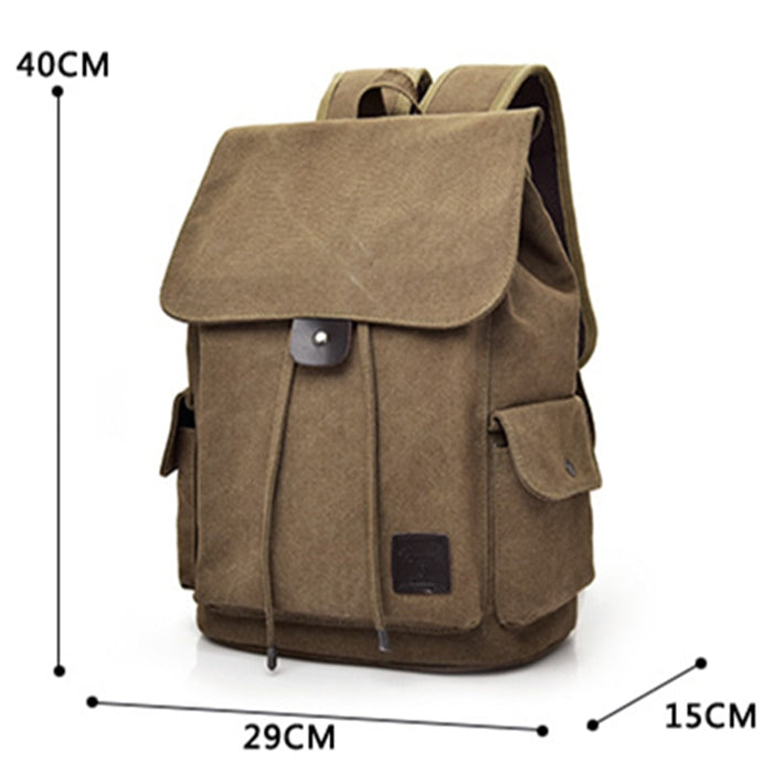 Vintage Canvas Travel Laptop Backpack