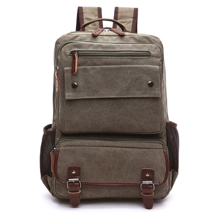 Vintage Style Canvas Travel Laptop Backpack