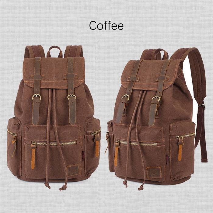 Vintage Canvas Travel Backpack for Men and Women