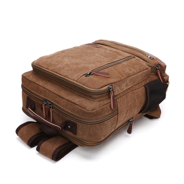 Vintage Canvas Backpack Men Laptop Travel Bag