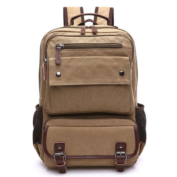 Vintage Style Canvas Travel Laptop Backpack