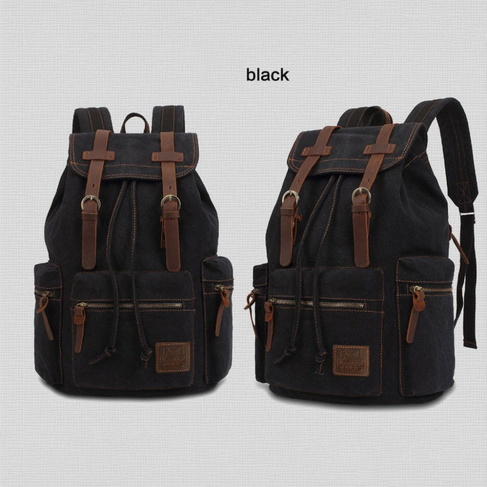 Vintage Canvas Travel Backpack for Men and Women