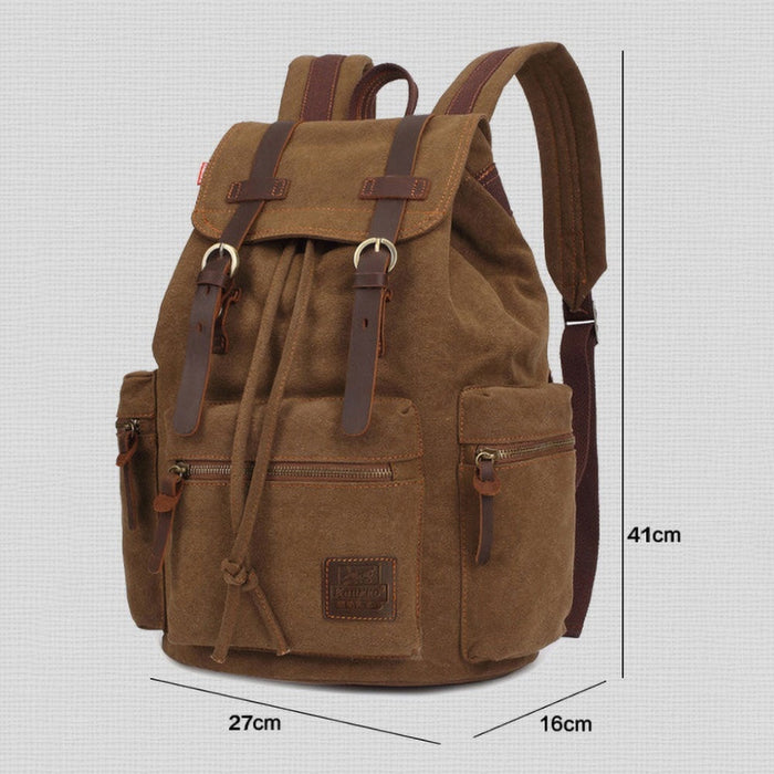 Vintage Canvas Travel Backpack for Men and Women