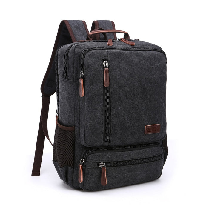 Vintage Canvas Backpack Men Laptop Travel Bag