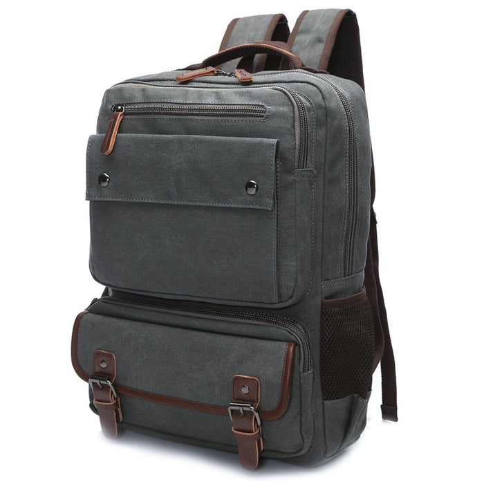 Vintage Style Canvas Travel Laptop Backpack